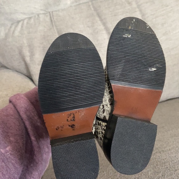 ACME Leather Snake Pattern Black White Cowboy Boot - Picture 2 of 4